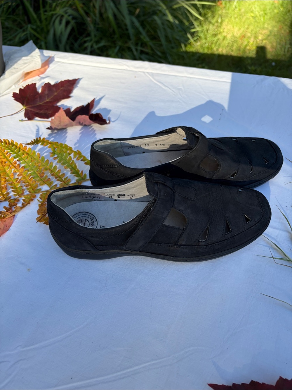 Waldlaufer Women's Black Comfort Nubuck Slip-On Loafers - Picture 3 of 4